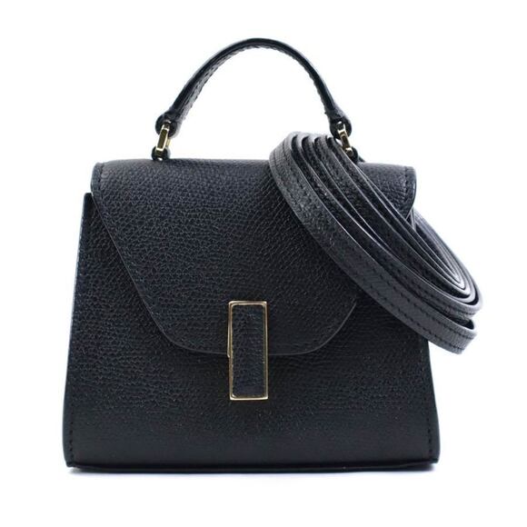 VALEXTRA Black Leather Shoulder Bag - Picture 1 of 5